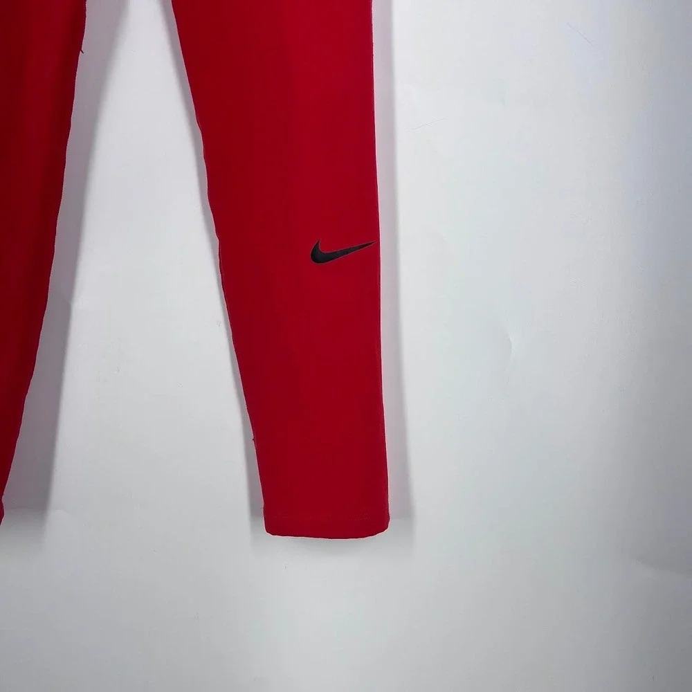 Nike Pro Dri-FIT Kids Red Compression Leggings Tight Fit Large Pockets 445591